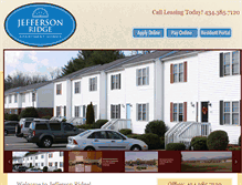 Tablet Screenshot of jeffersonridgeapts.com